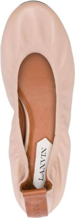 Lanvin Leren ballerina's Roze