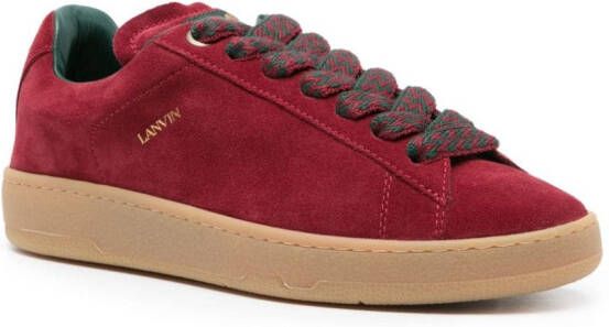 Lanvin Lite Curb suède sneakers Rood