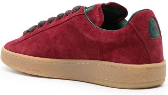 Lanvin Lite Curb suède sneakers Rood