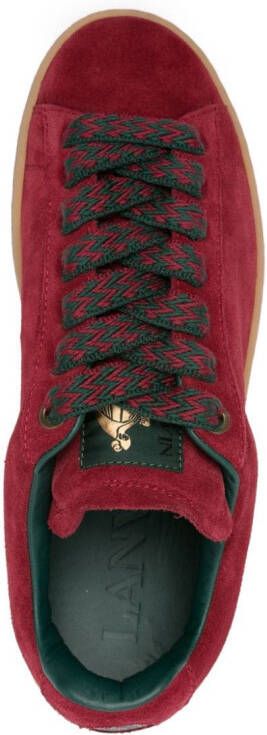 Lanvin Lite Curb suède sneakers Rood