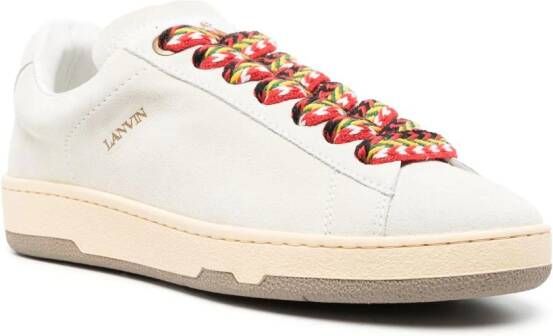 Lanvin Lite Curb suède sneakers Wit