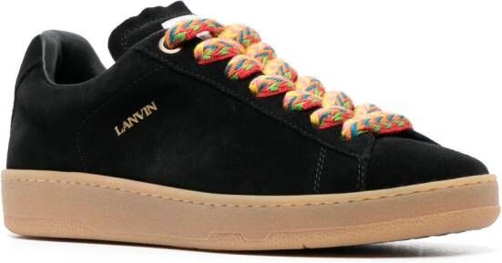 Lanvin Lite Curb suède sneakers Zwart