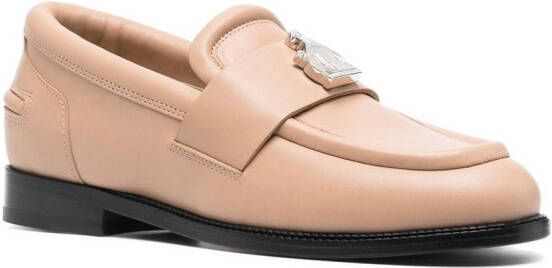 Lanvin Loafers met logoplakkaat Beige