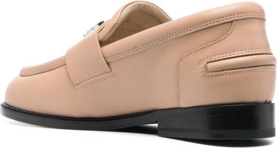 Lanvin Loafers met logoplakkaat Beige