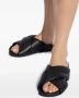 Lanvin Leren slippers met logopatch en gekruiste bandjes Zwart - Thumbnail 5