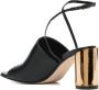 Lanvin metallic-heel 75mm leather sandals Zwart - Thumbnail 3