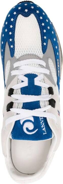 Lanvin Meteor sneakers met colourblocking Wit