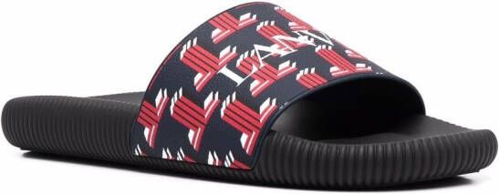 Lanvin Slippers met logoprint Blauw