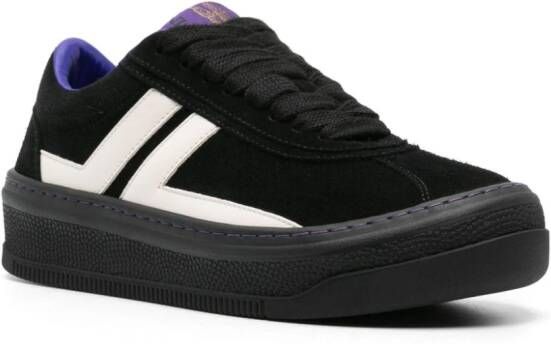 Lanvin x Future suède sneakers met vlakken Zwart