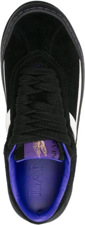 Lanvin x Future suède sneakers met vlakken Zwart