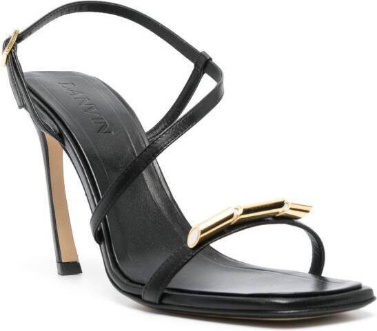 Lanvin Swing leren sandalen Zwart