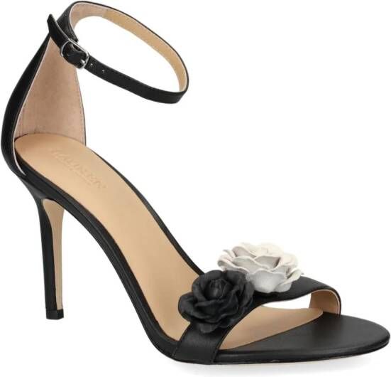 Lauren Ralph Lauren Allie 90 mm sandalen met bloemapplicatie Zwart