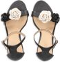 Lauren Ralph Lauren Allie 90 mm sandalen met bloemapplicatie Zwart - Thumbnail 4