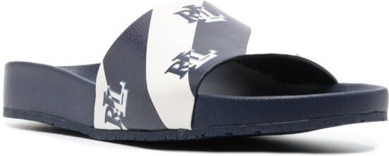 Lauren Ralph Lauren Slippers met logoprint Blauw