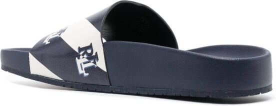 Lauren Ralph Lauren Slippers met logoprint Blauw