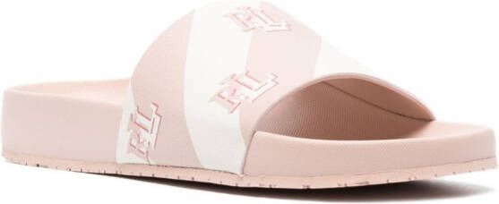 Lauren Ralph Lauren Slippers met logoprint Roze