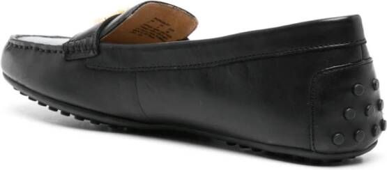 Lauren Ralph Lauren Barnsbury Driver leren loafers Zwart