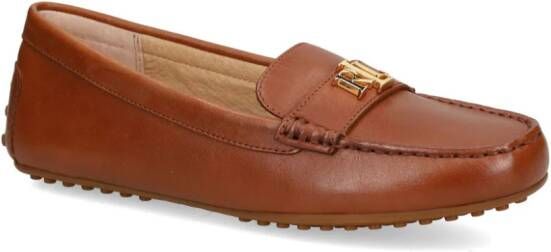 Lauren Ralph Lauren Barnsbury leren loafers Bruin