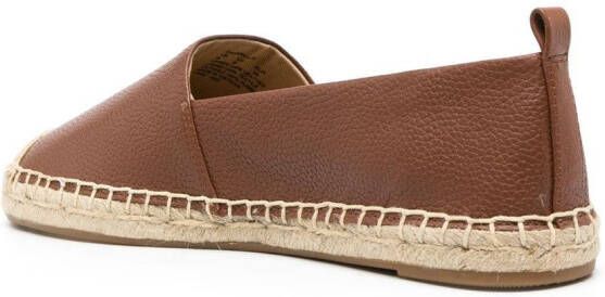 Lauren Ralph Lauren Cameryn leren espadrilles Bruin