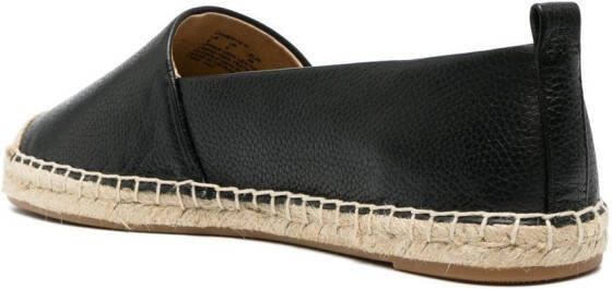 Lauren Ralph Lauren Cameryn leren espadrilles Zwart