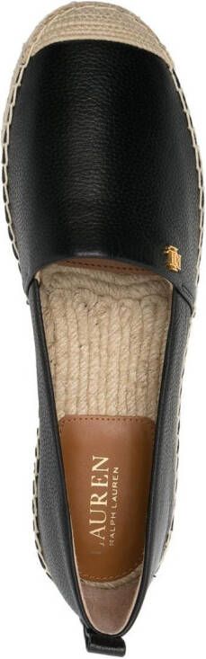 Lauren Ralph Lauren Cameryn leren espadrilles Zwart