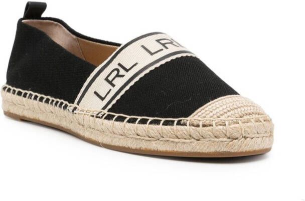 Lauren Ralph Lauren Caylee espadrilles met logo Zwart