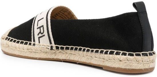 Lauren Ralph Lauren Caylee espadrilles met logo Zwart