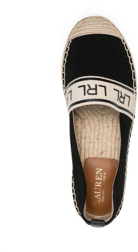 Lauren Ralph Lauren Caylee espadrilles met logo Zwart