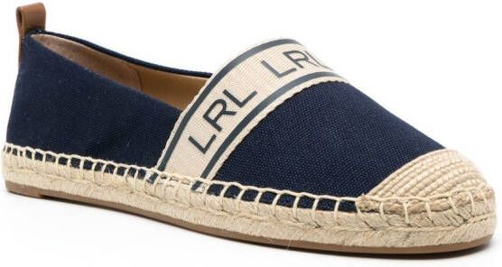 Lauren Ralph Lauren Caylee espadrilles met logoprint Blauw