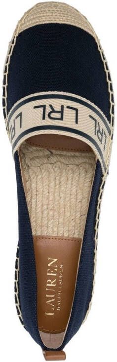 Lauren Ralph Lauren Caylee espadrilles met logoprint Blauw