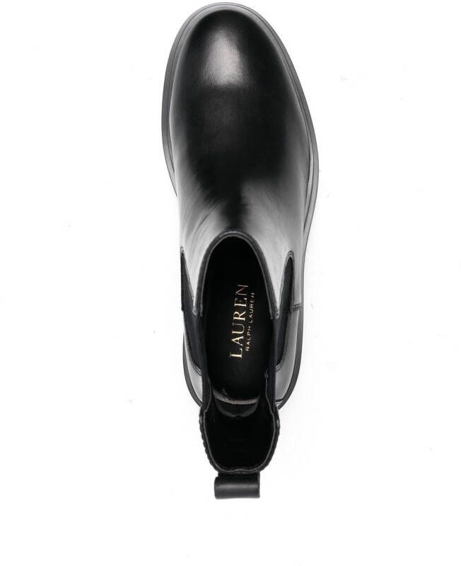 Lauren Ralph Lauren Corinne laarzen met elastisch vlak Zwart