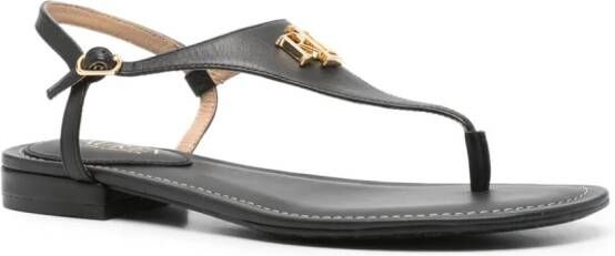 Lauren Ralph Lauren Ellington leren sandalen Zwart