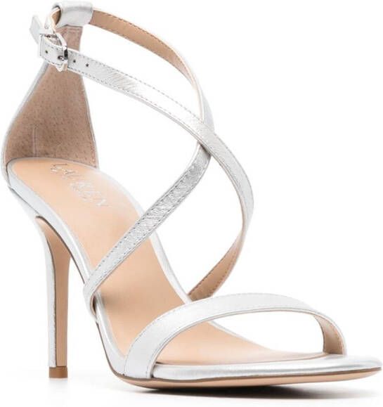 Lauren Ralph Lauren Gabriele sandalen met open neus Zilver