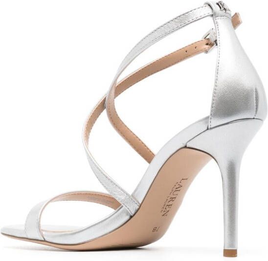 Lauren Ralph Lauren Gabriele sandalen met open neus Zilver