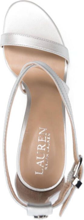 Lauren Ralph Lauren Gabriele sandalen met open neus Zilver