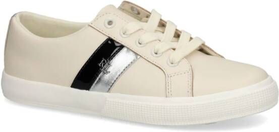 Lauren Ralph Lauren Janson II leren sneakers Beige