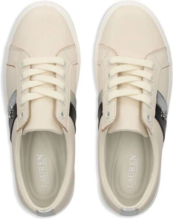 Lauren Ralph Lauren Janson II leren sneakers Beige