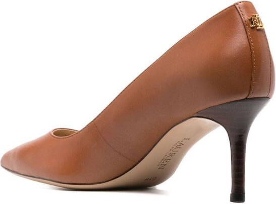 Lauren Ralph Lauren Lanette leren pumps Bruin