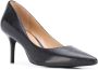 Lauren Ralph Lauren 70 mm kenmerkende leren pumps Zwart - Thumbnail 2