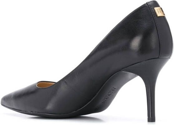 Lauren Ralph Lauren 70 mm kenmerkende leren pumps Zwart