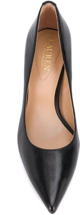 Lauren Ralph Lauren 70 mm kenmerkende leren pumps Zwart