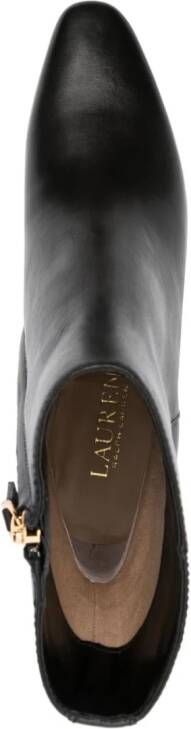 Lauren Ralph Lauren Willa Burnished leren laarzen Zwart