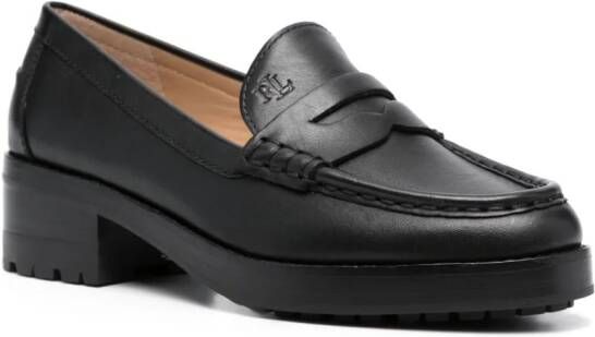 Lauren Ralph Lauren Wren loafers met ronde neus Zwart