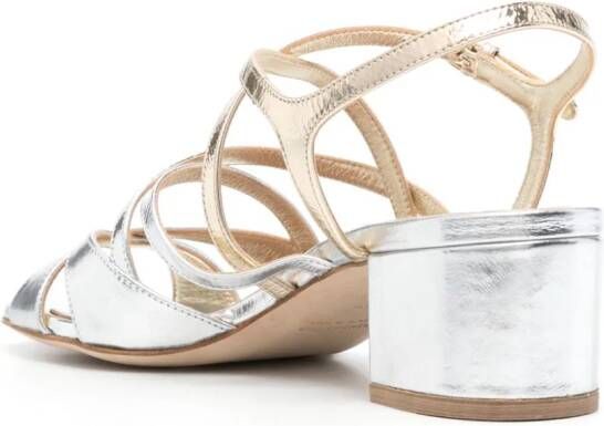 Laurence Dacade Janet 55 mm leren sandalen Zilver