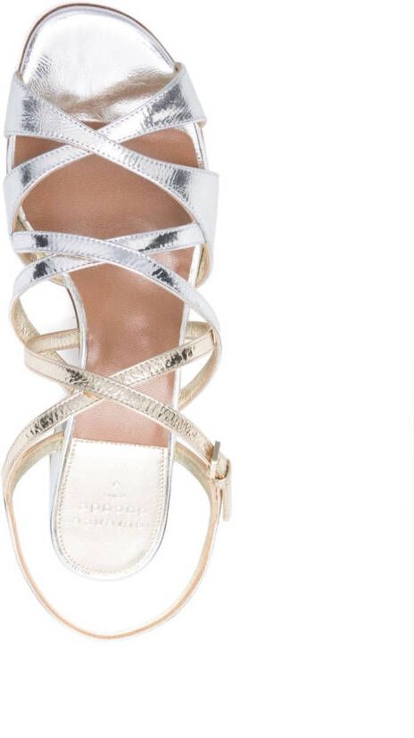 Laurence Dacade Janet 55 mm leren sandalen Zilver