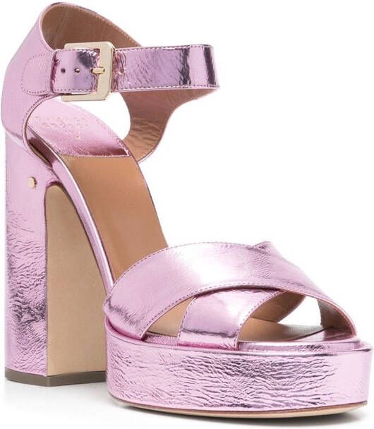 Laurence Dacade Rosange metallic sandalen Roze