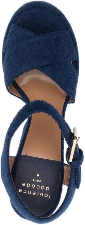 Laurence Dacade Rosella sandalen met plateauzool Blauw