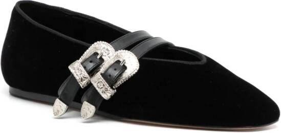 Le Monde Beryl Claudia slippers met gesp Zwart