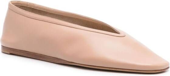 Le Monde Beryl Luna leren ballerina's Beige