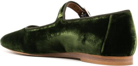 Le Monde Beryl Mary Jane fluwelen schoenen Groen